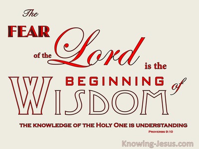 Proverbs 9:10 The Fear Of The Lord Is Wisdom (beige)